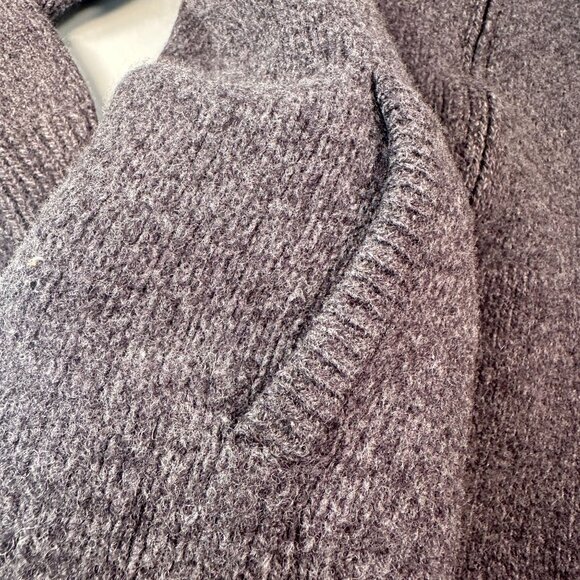 LL Bean Wool Zip Up Cardigan Sweater Men Pockets Long Sleeve Gray - Picture 6 of 16